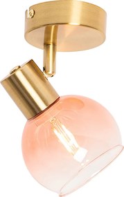 Inteligentny reflektor złoty z różowym szkłem z WiFi P45 - Vidro