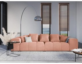 Różowa aksamitna sofa 320 cm Rome Velvet – Cosmopolitan Design