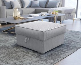 Pufa SMART COSARO XL z miejscem do przechowywania 71x71 cm, jasnoszara