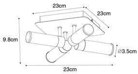 Zewnetrzna Nowoczesna łazienkowa lampa sufitowa chrom 4-punktowa IP44 - Wanna Nowoczesny Oswietlenie zewnetrzne