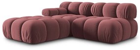 Różowa aksamitna sofa 282 cm Bellis – Micadoni Home