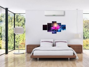 Obraz lilii wodnej na wodzie (125x70 cm)