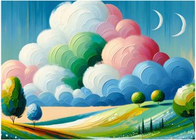 Obraz - Krajobraz z chmurą (70x50 cm)