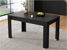 Stół jadalny na czterech nogach - styl nowoczesny - Czarny
