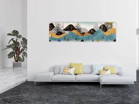 Obraz graficzny z jeleniem (170x50 cm)
