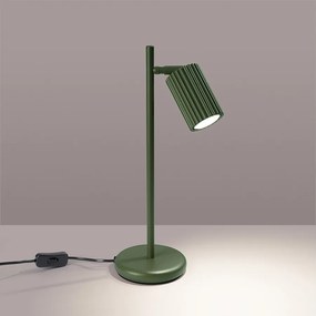 Lampa biurkowa minimalistyczny Gloow, aluminium - 1 źródło światła 3000K - L.14.5 x H.43 cm - zielony oliwkowy