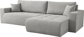 Uniwersalny narożnik do salonu Kora - tkanina Wind, szary