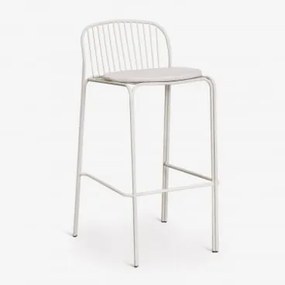 Pack 4 Wysokich Stołków Ze Stali Anerina Gardenia Biel & ↑75 Cm - Sklum