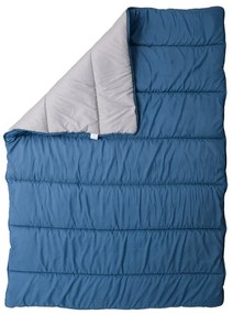 Całoroczna pikowana kołdra 140x200 cm z włókna wydrążonego, niebieska