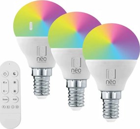 Immax NEO 07745CDO - ZESTAW 3x ściemnialna żarówka LED RGB+CCT E14/6W/230V Wi-Fi+pilot