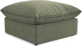 Pufa - z tkaniny bouclé - oliwkowy - MANAO