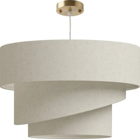 HOMCOM Lampa wisząca z 3 kloszami w wyglądzie lnu, nowoczesna lampa sufitowa z regulacją wysokości, beżowa, żarówki nie są dołączone | Aosom PL