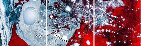 Abstrakcyjny obraz (z zegarem) (90x30 cm)