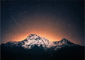 Obraz nocnego nieba z górą (70x50 cm)
