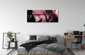 Duży obraz na płótnie Wspólny Toast nad Wodą