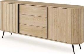 Komoda, dąb cremona, 196 x 81,8 x 40,2 cm