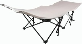 Składany leżak, beżowy, z przenośną torbą