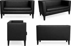 Sofa Monaco : Kolor nogi - Venge, Kolor tkaniny - EKO-SKÓRA - 1D, Typ tkaniny - Eko-skóra , Wysokość nogi - 20 cm