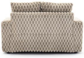 Fotel Wypoczynkowy Sofa KOBEL Beżowy Pluszowy Nowoczesny