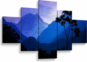 Obraz - Nocne niebo w Nepalu (125x70 cm)