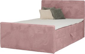 Łóżko kontynentalne Trento 160 z pojemnikiem, tkanina Velo różowy (94)