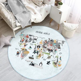Jasnoniebieski dywan dziecięcy ø 80 cm Comfort – Mila Home