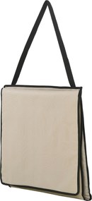 Outsunny Leżak plażowy, składany, regulowane oparcie, boczna kieszeń, miękko wyściełany, stalowy stelaż, Beżowy, 142x51x40cm