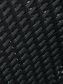 Autronic Krzesło ogrodowe, metal, polyratan, czarny, A ZC-S2113 BK