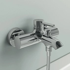 Wannowa bateria ścienna w kolorze srebra z połyskiem Ceraline – Ideal Standard