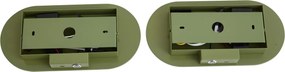 Zestaw 2 zielonych lamp ściennych z diodami LED, 3-stopniowo ściemnialnych i USB-C - Lila