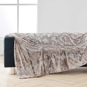 Brązowy koc ze sztucznego futra 180x220 cm Antartic – douceur d'intérieur