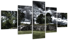 Obraz zachmurzonego nieba (125x70 cm)
