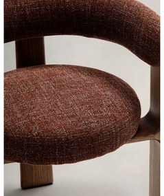 Brązowe krzesło z litego drewna jesionowego Granite – Kave Home