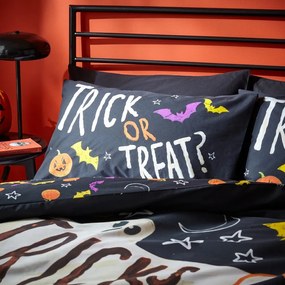Czarna pościel dwuosobowa 200x200 cm Halloween Trick or Treat – Catherine Lansfield