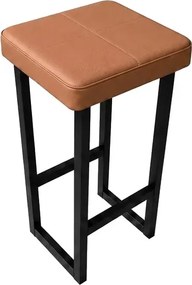 Hoker ALEX krzesło barowe tkanina Eko-skóra podstawa metalowa : Kolor Stelaża - Czarny , Kolor tkaniny - EKO-SKÓRA - 14D, Typ tkaniny - Eko-skóra , Wysokość - 75 cm