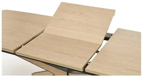 Stół rozkładany JAMES 160(220)x90 dąb naturalny/czarny HALMAR