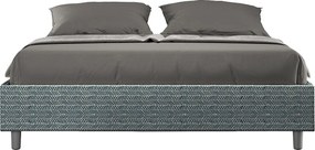 Łóżko bez stelaża tapicerowane 160x210 tkaniny Aragona 8 Niebieski Azelia