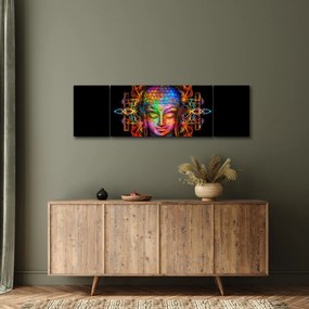 Obraz - Popiersie Buddy w neonowych kolorach (170x50 cm)