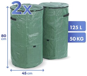 Składane kompostowniki ogrodowe, 2 x 125 l