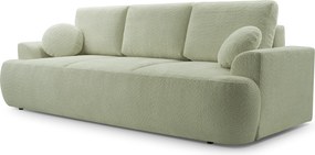 Masseno Sofa FILO z funkcją spania i pojemnikiem na pościel, Rozkładana sofa - Zielony, CORAL 55