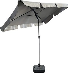Parasol ogrodowy FLOKS z ochroną UV jasnoszary waga 2,8 kg Wymiary 200x123x235 cm