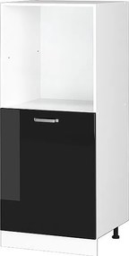 Szafka kuchenna czarny wysoki połysk 60x57x143 r-line