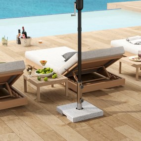 Outsunny Stojak na parasol z granitu 21kg, kwadratowy uchwyt na parasol, ciężarek dla parasoli 32/38/48mm