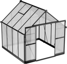 Szklarnia 234 × 244 × 254 cm, wzmocniona konstrukcja, poliwęglan 6 mm