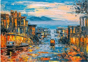 Obraz - Cable Car, San Francisco (70x50 cm)