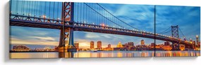 Obraz - Most Benjamina Franklina, Filadelfia (170x50 cm)