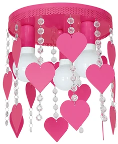 Lampa Sufitowa CORAZON PINK 3xE27