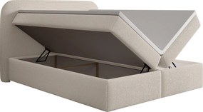 Łóżko kontynentalne Eleris 160x200 z pojemnikami - beżowa bukla Quelle 03