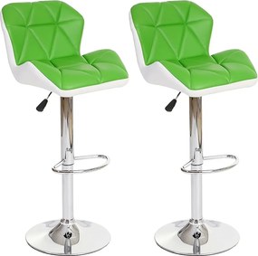 Stołek barowy MCW-A92 (zestaw 2 szt.),  zielony
