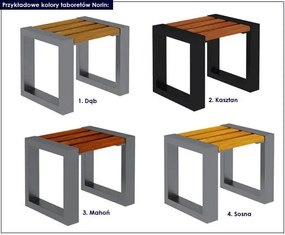 Kwadratowy taboret ogrodowy - Caverno 42 kolory